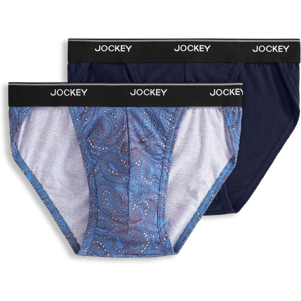 imageJockey Mens Underwear Mens Elance String Bikini 2 PackAmericana Stars
