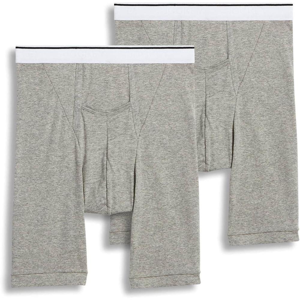 imageJockey Mens Underwear Pouch 10 Midway Brief 2 PackGrey Heather