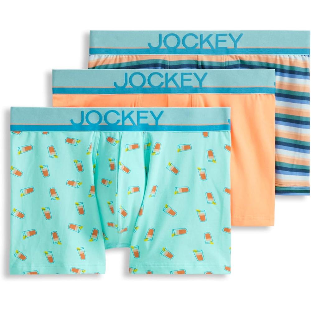 imageJockey Mens Underwear True Style 4 Trunk 3 PackCold Midnight