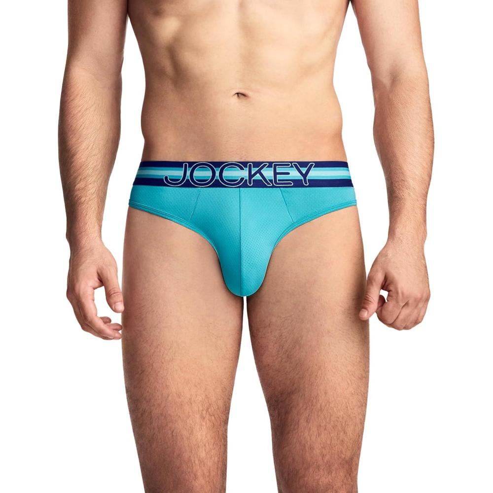 imageJockey Sport Mens Underwear Stability Pouch Microfiber ThongOcean Teal