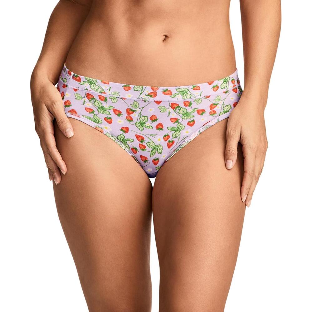 imageJockey Womens Underwear Cotton Stretch BikiniBerry Blooms