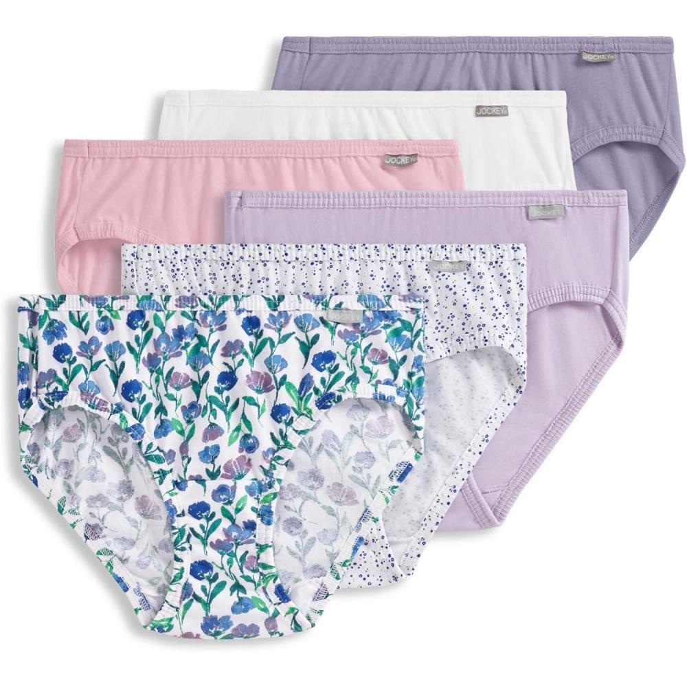 imageJockey Womens Underwear Elance Bikini 6 PackBlush Field