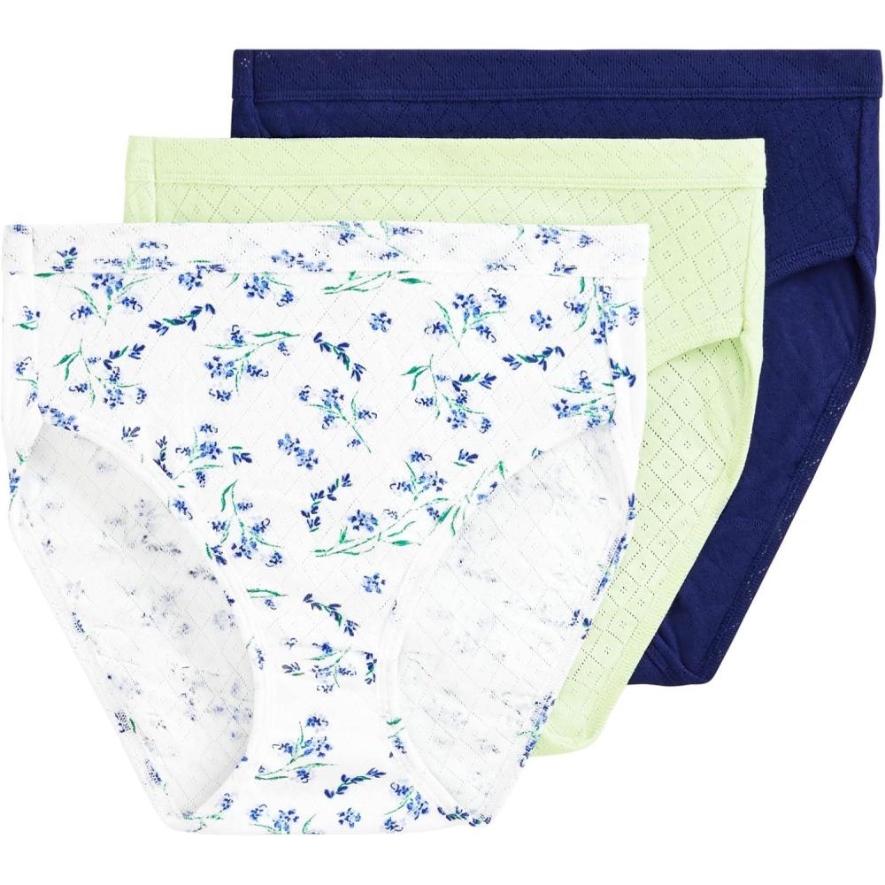imageJockey Womens Underwear Elance Breathe French Cut 3 PackMajestic Mint