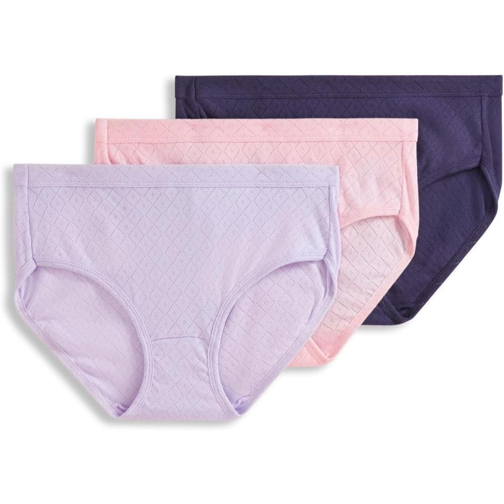 imageJockey Womens Underwear Elance Breathe Hipster 3 PackPurple Dream