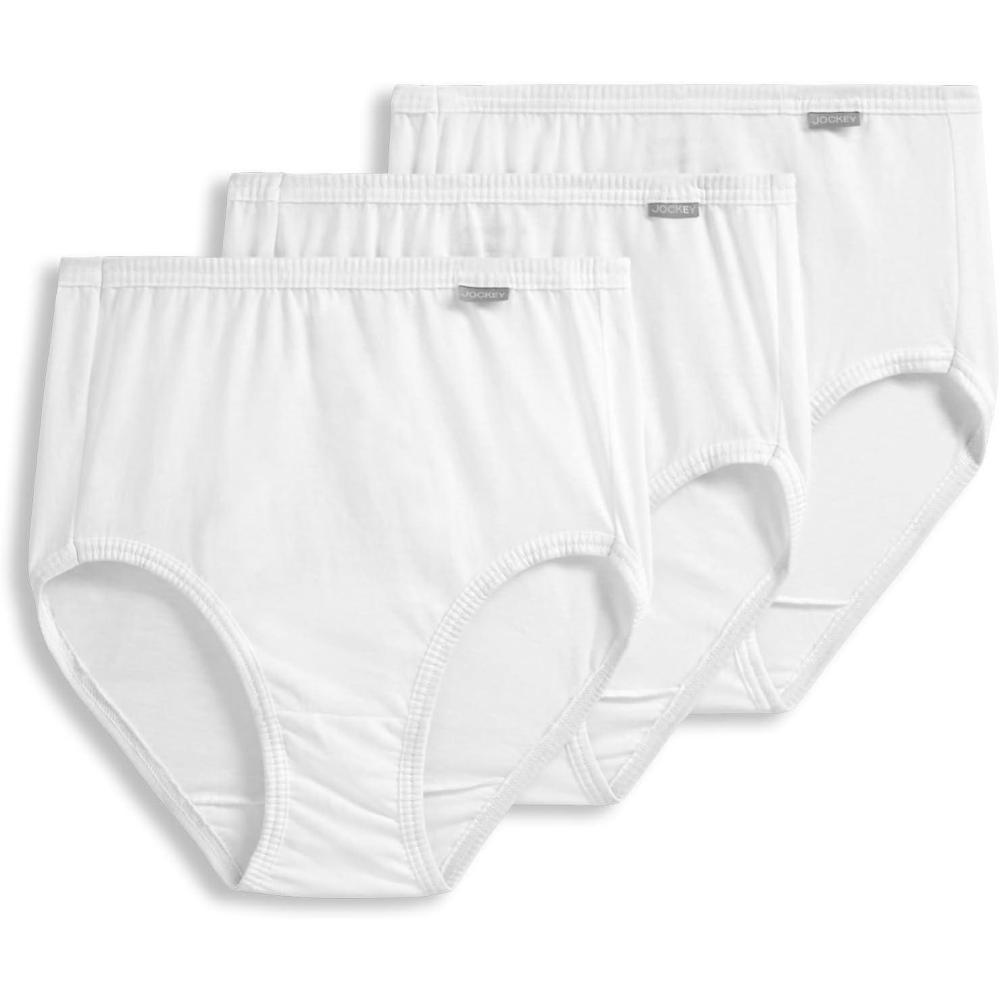imageJockey Womens Underwear Elance Brief  3 PackWhite