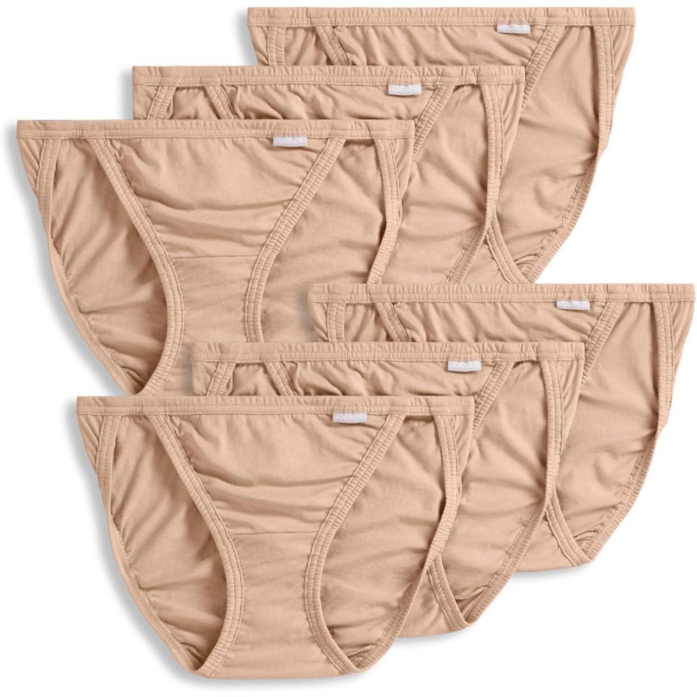 imageJockey Womens Underwear Elance String Bikini 6 PackLight