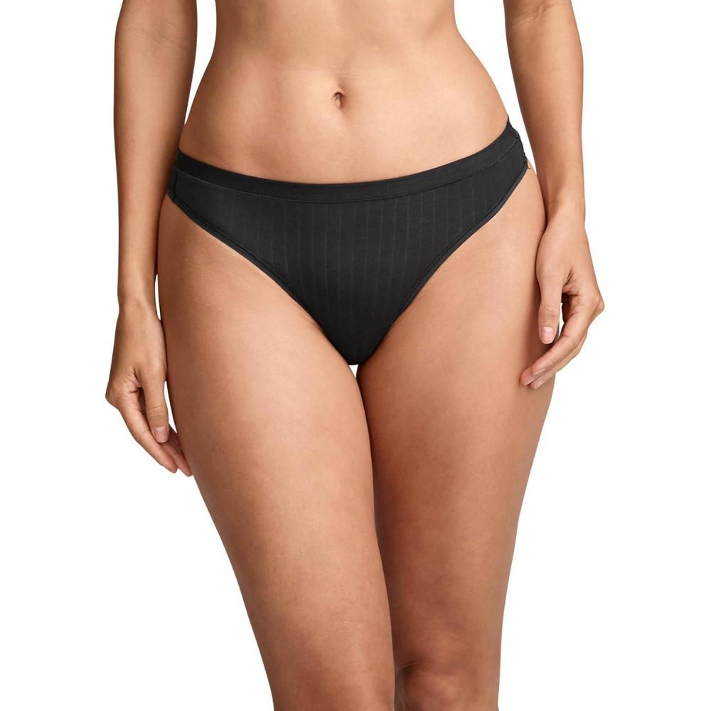 imageJockey Womens Underwear Light amp Airy ThongBlack