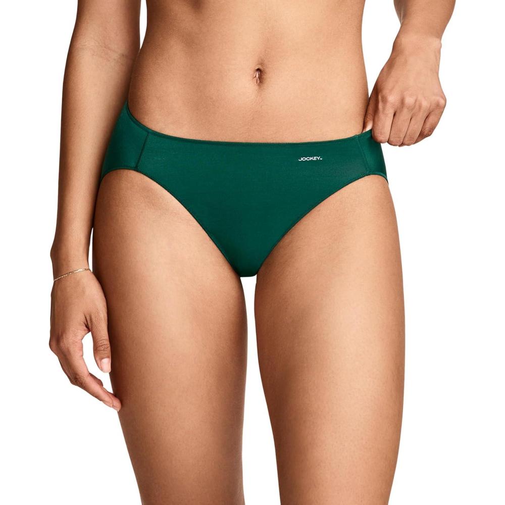 imageJockey Womens Underwear No Panty Line Promise Tactel Hi CutDark Fern