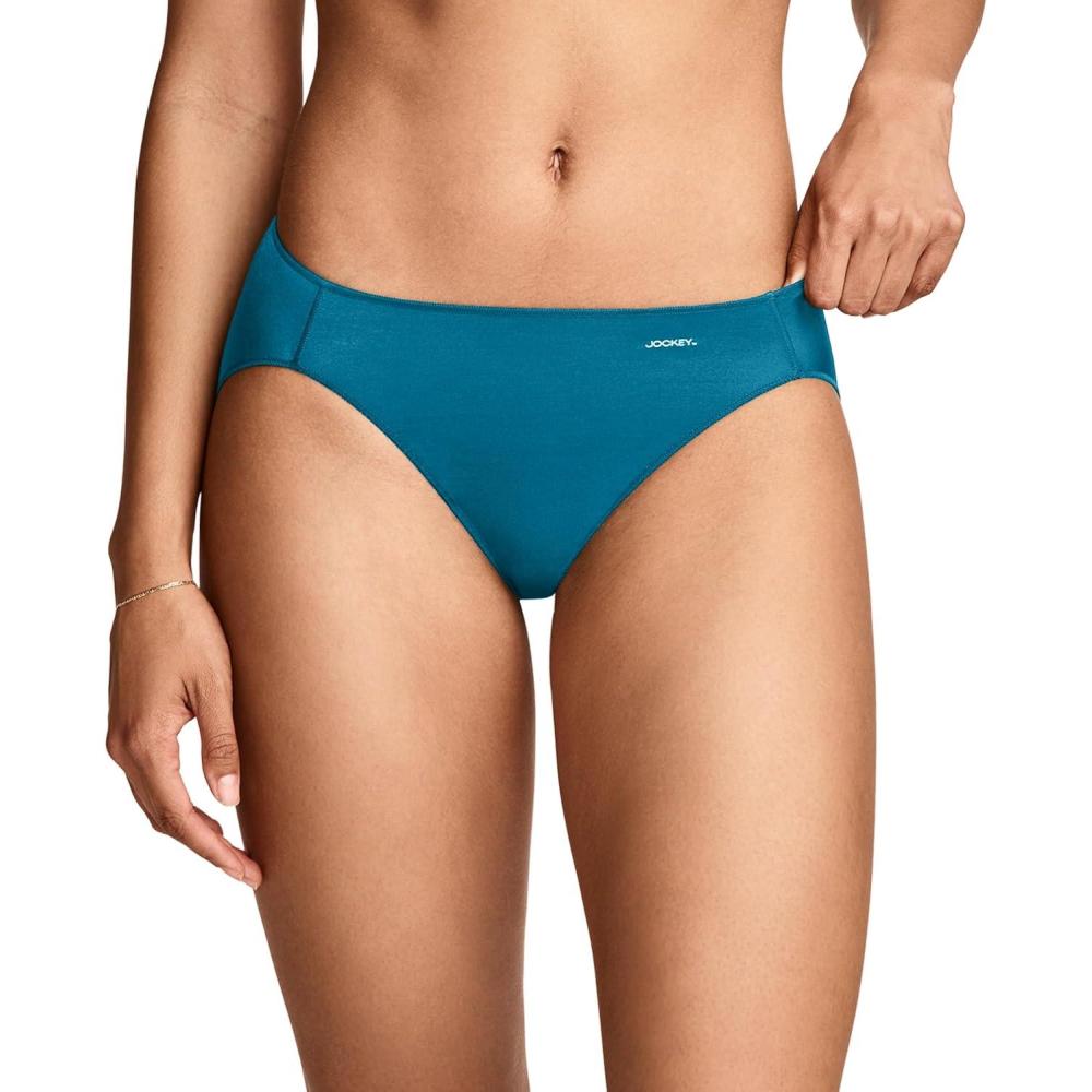 imageJockey Womens Underwear No Panty Line Promise Tactel Hi CutTurquoise Jewel
