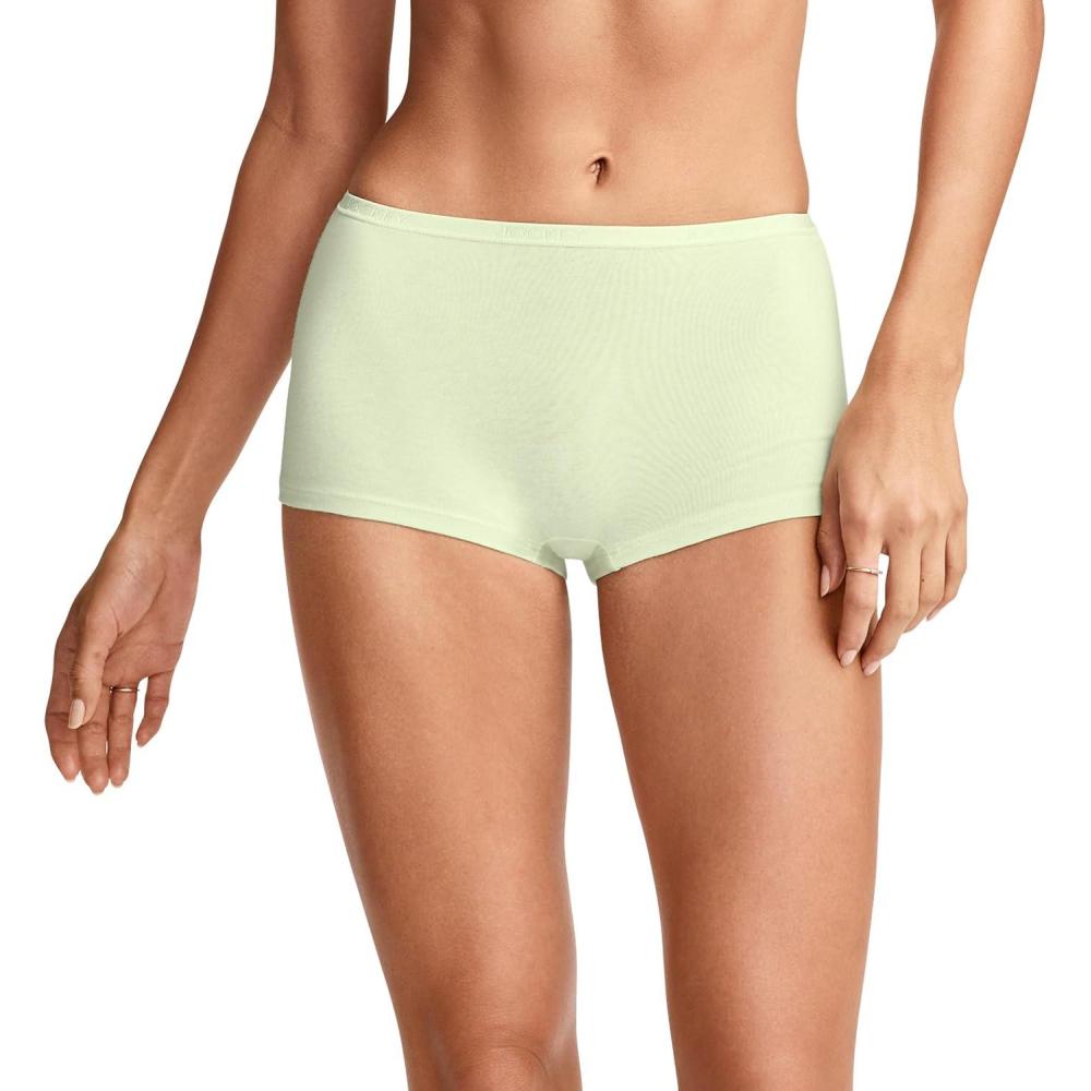 imageJockey Womens Underwear Organic Cotton Stretch BoyshortFrothy Mint