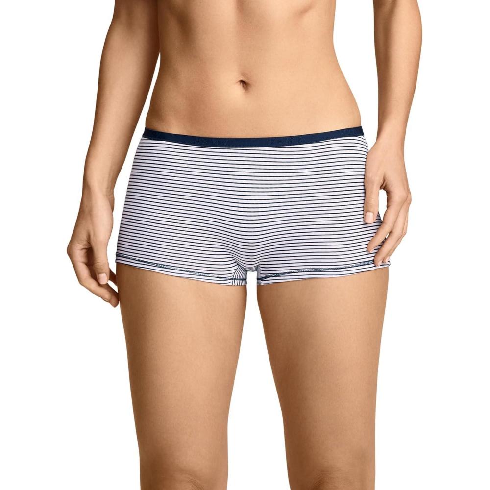 imageJockey Womens Underwear Organic Cotton Stretch BoyshortJockey Stripe