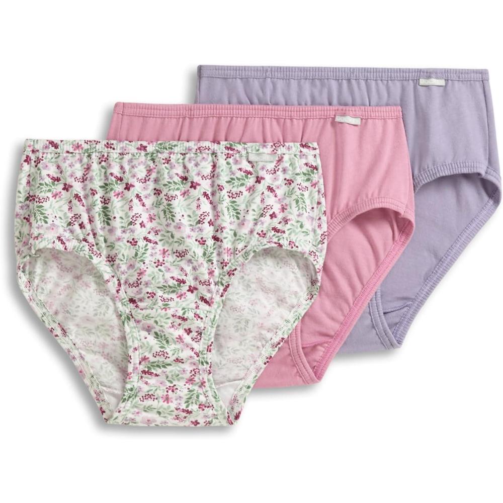 imageJockey Womens Underwear Plus Size Elance Hipster 3 PackPressed Petals