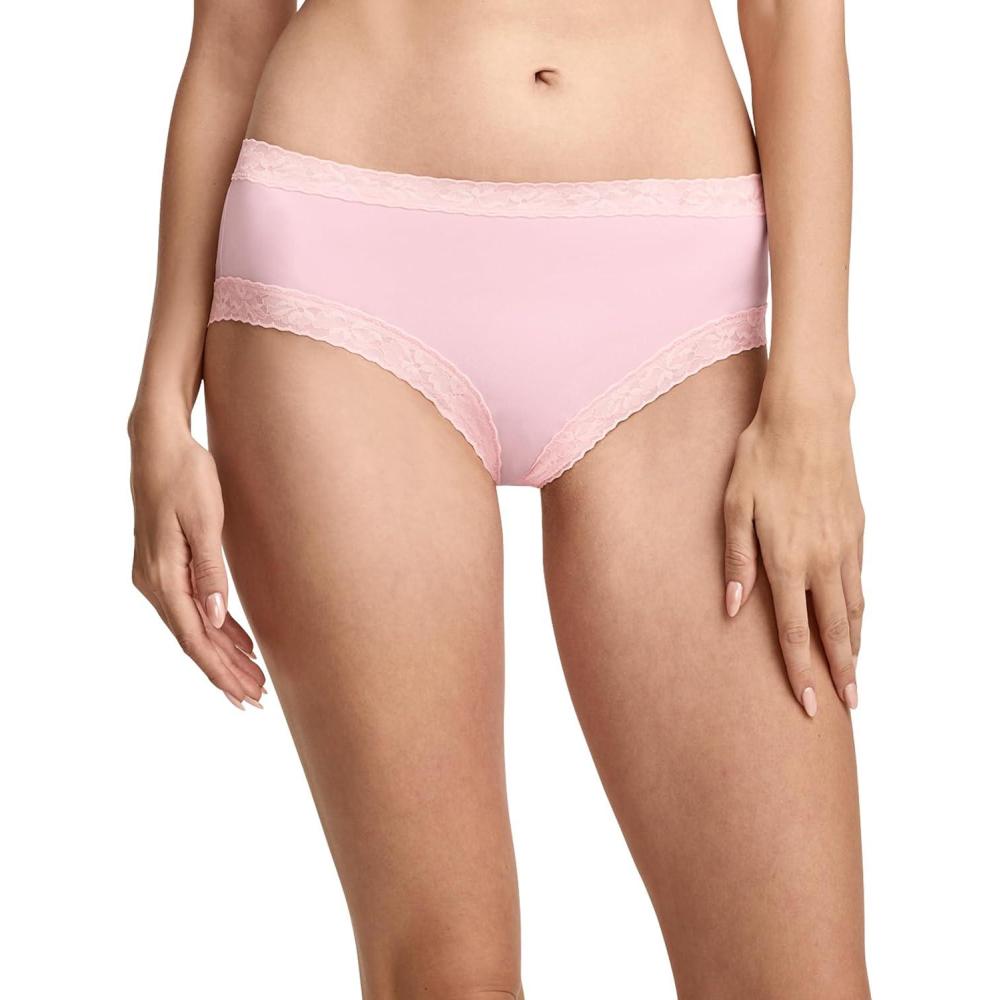 imageJockey Womens Underwear Soft Stretch Lace Microfiber HipsterPink Shadow