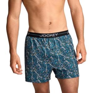 Jockey Men’s Underwear Active Microfiber 4.5″ Boxer(Carabiner Ropes)