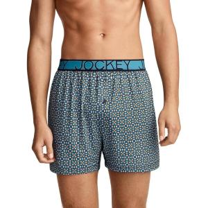 Jockey Men’s Underwear Active Microfiber 4.5″ Boxer(Tidal Tile)