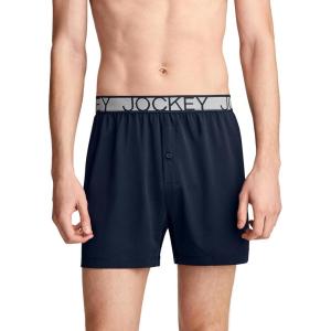 Jockey Men’s Underwear Active Microfiber 4.5″ Boxer(True Navy)