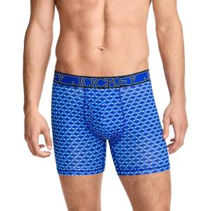 Jockey Men’s Underwear Active Microfiber 5″ Boxer Brief(Chair Weave)