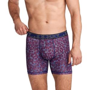 Jockey Men’s Underwear Active Microfiber 5″ Boxer Brief(Flower Spark)