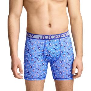 Jockey Men’s Underwear Active Microfiber 5″ Boxer Brief(Summer Treats)