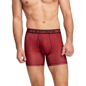 Jockey Men’s Underwear Active Microfiber 5″ Boxer Brief(Wavering Red)