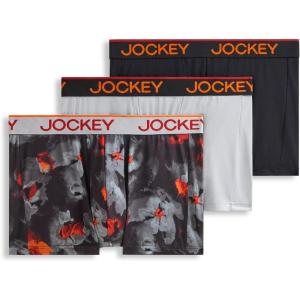 Jockey Men’s Underwear Chafe Proof Pouch Microfiber 3″ Trunk – 3 Pack(Remembrance)