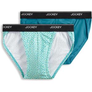 Jockey Men’s Underwear Men’s Elance String Bikini – 2 Pack(Tidal Tile)