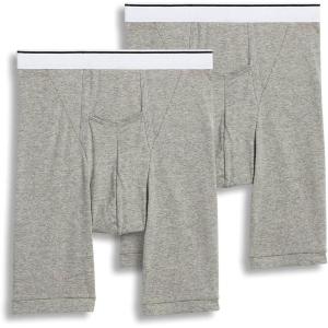 Jockey Men’s Underwear Pouch 10″ Midway Brief – 2 Pack(Grey Heather)