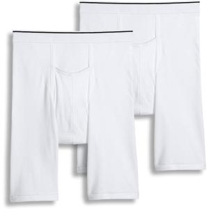 Jockey Men’s Underwear Pouch 10″ Midway Brief – 2 Pack(White)