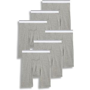 Jockey Men’s Underwear Pouch 10″ Midway Brief – 6 Pack(Grey Heather)