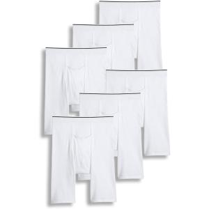 Jockey Men’s Underwear Pouch 10″ Midway Brief – 6 Pack(White)