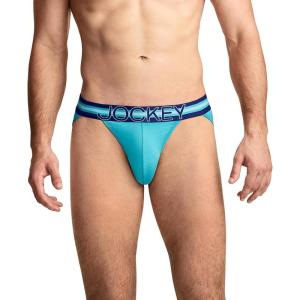 Jockey Men’s Underwear Sport Stability Pouch Microfiber String Bikini(Ocean Teal)