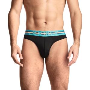 Jockey Sport Men’s Underwear Stability Pouch Microfiber Thong(Black Ocean)