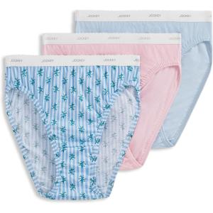 Jockey Women’s Underwear Classic French Cut – 3 Pack(Elegant Blooms)
