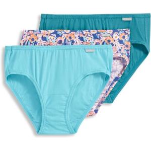 Jockey Women’s Underwear Elance Bikini – 3 Pack(Teal Slate/Joy Floral/Caspian Sea)