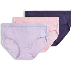 Jockey Women’s Underwear Elance Breathe Hipster – 3 Pack(Purple Dream)
