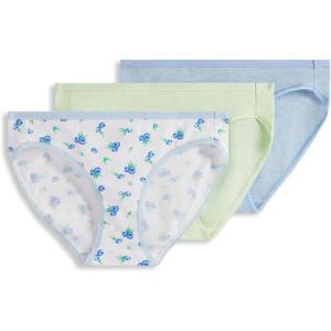 Jockey Women’s Underwear Organic Cotton Stretch Logo Bikini – 3 Pack(Berry Bliss)