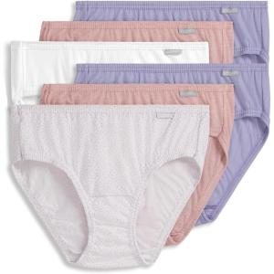 Jockey Women’s Underwear Plus Size Elance Bikini – 6 Pack(Tango Dot)
