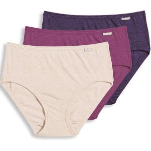 Jockey Women’s Underwear Plus Size Elance Hipster – 3 Pack(Oatmeal/Boysenberry/Perfect Purple)