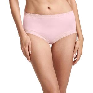 Jockey Women’s Underwear Soft Stretch Lace Microfiber Brief(Pink Shadow)