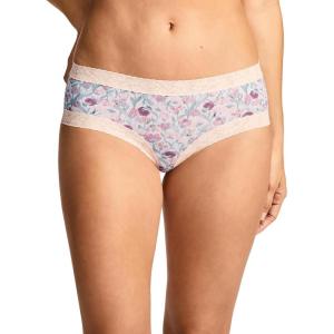 Jockey Women’s Underwear Soft Stretch Lace Microfiber Hipster(Flower Field)
