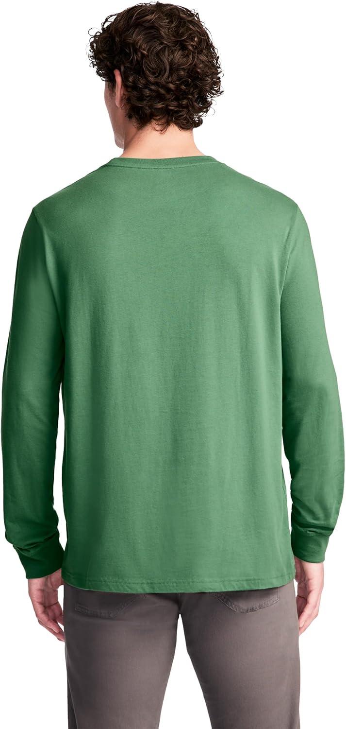 imageJockey Mens Casualwear Legacy Long Sleeve Crew Neck TShirtBadge Green