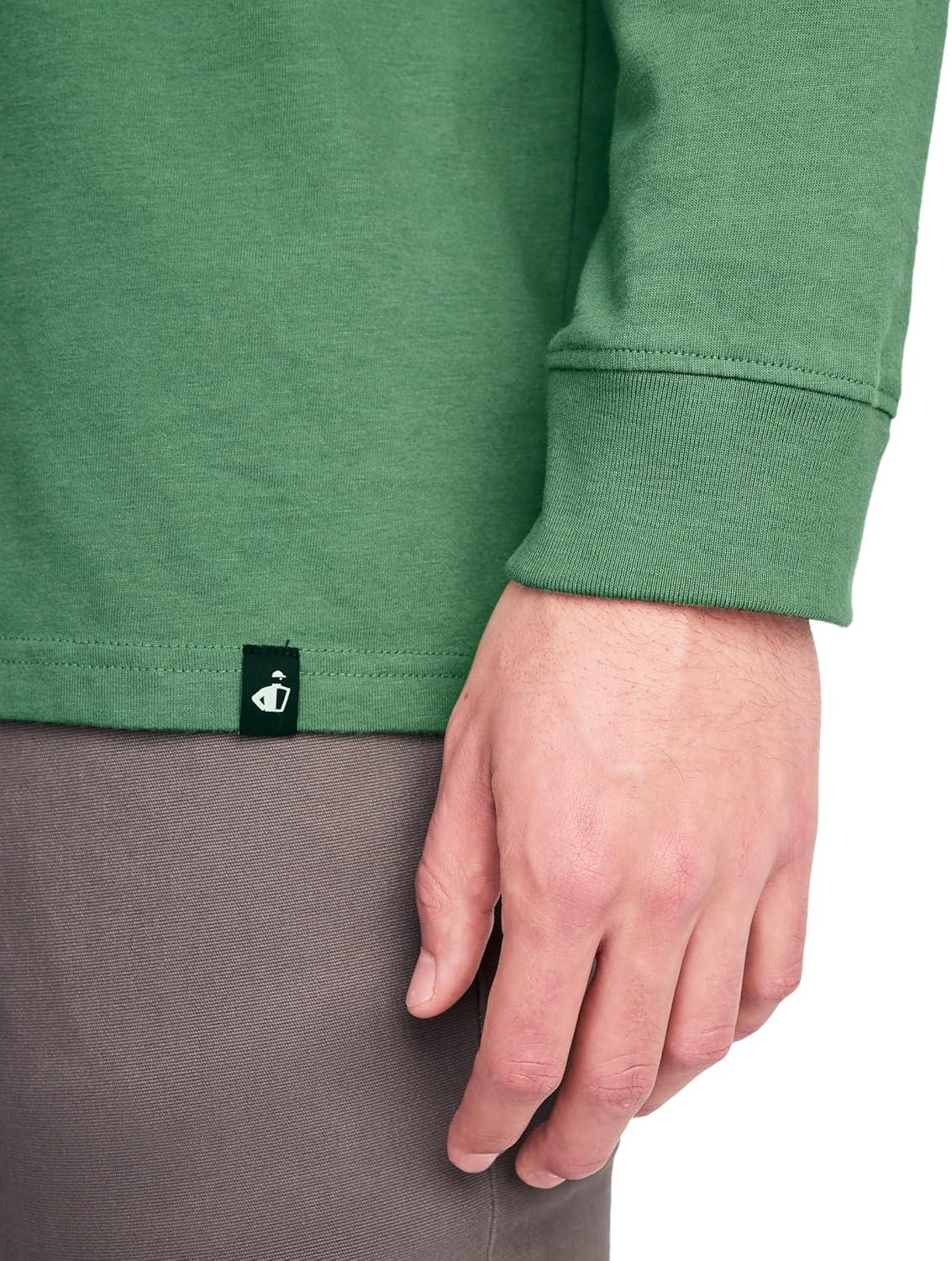 imageJockey Mens Casualwear Legacy Long Sleeve Crew Neck TShirtBadge Green