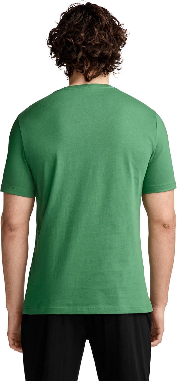 imageJockey Mens Casualwear Made2Fit VNeck TShirtBadge Green