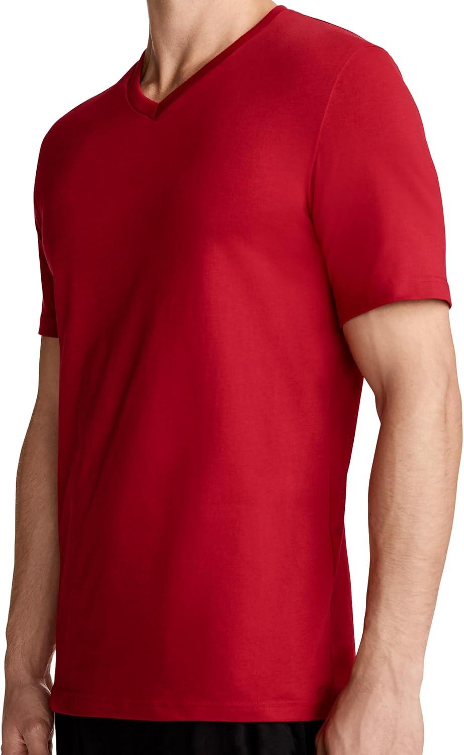 imageJockey Mens Casualwear Made2Fit VNeck TShirtRadiant Red