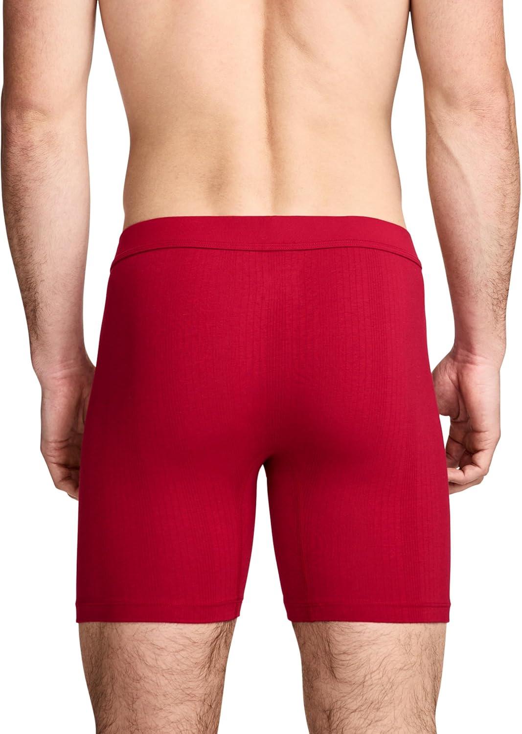imageJockey Mens Underwear Hypersoft 360 6 Boxer Brief 3 PackBlue Radiance
