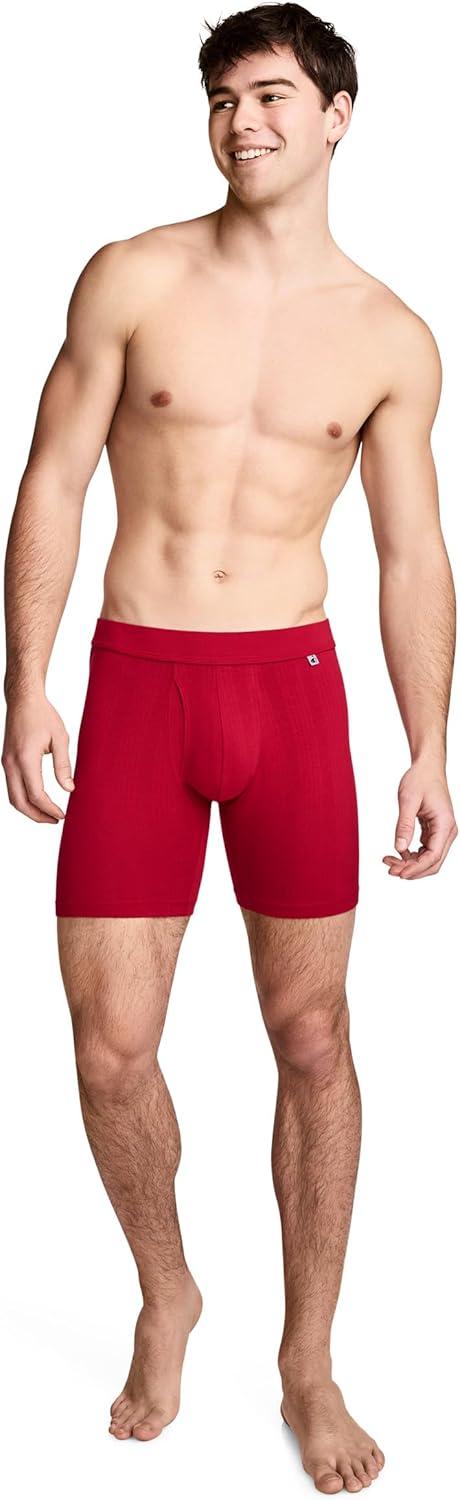 imageJockey Mens Underwear Hypersoft 360 6 Boxer Brief 3 PackBlue Radiance