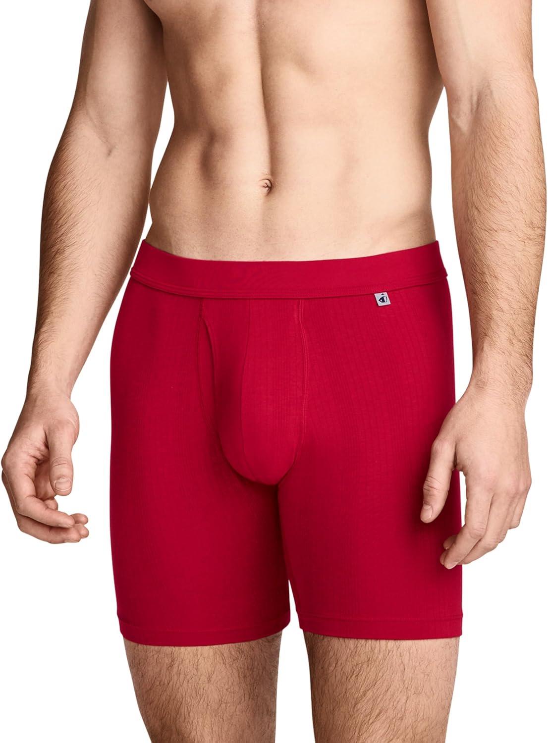 imageJockey Mens Underwear Hypersoft 360 6 Boxer Brief 3 PackBlue Radiance