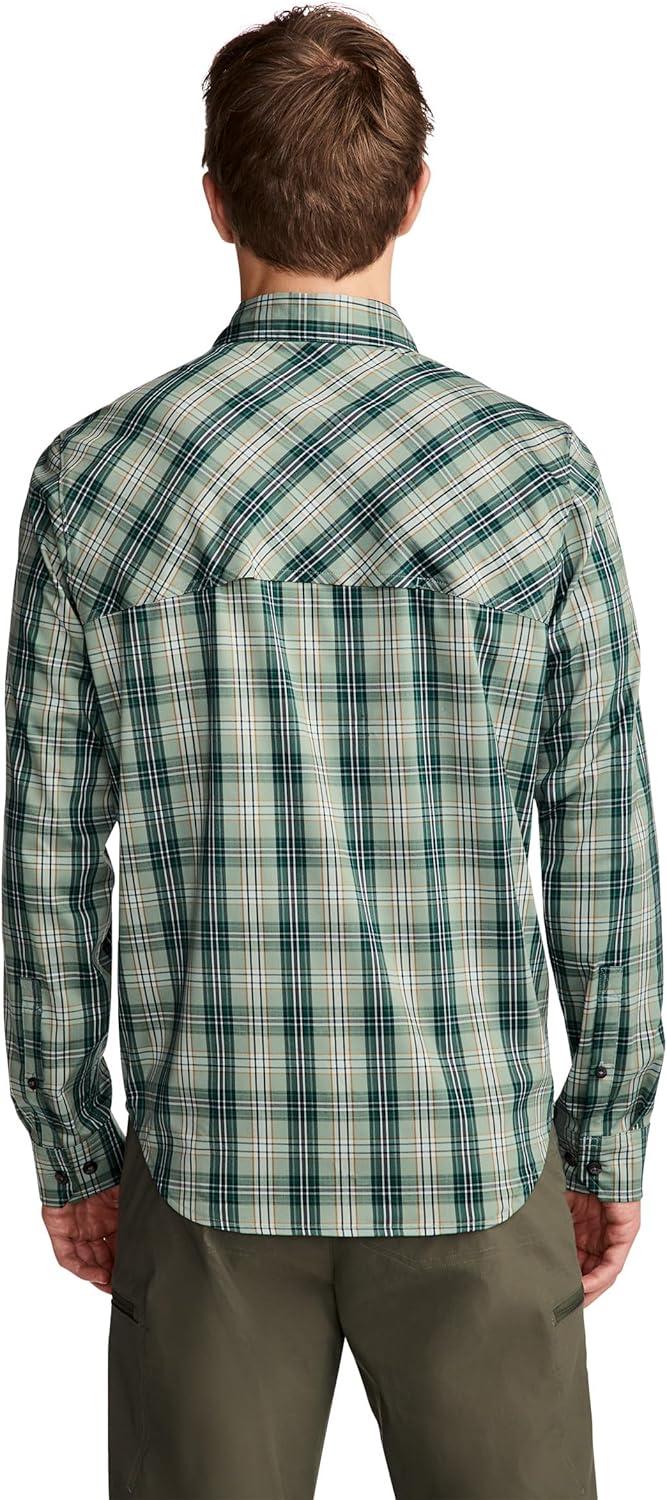 imageJockey Outdoors Mens Casualwear Long Sleeve Tech ShirtPlaid Leaf