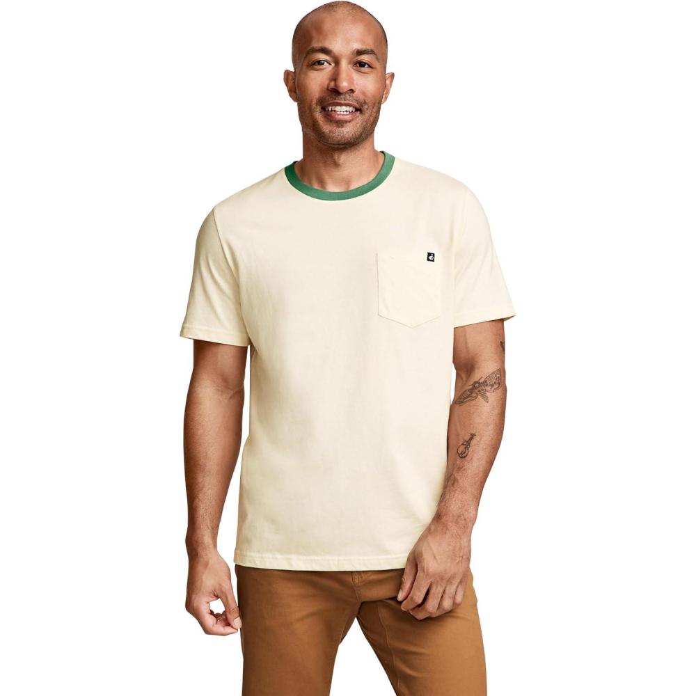 imageJockey Mens Casualwear Legacy Pocket Crew Neck TShirtFawn