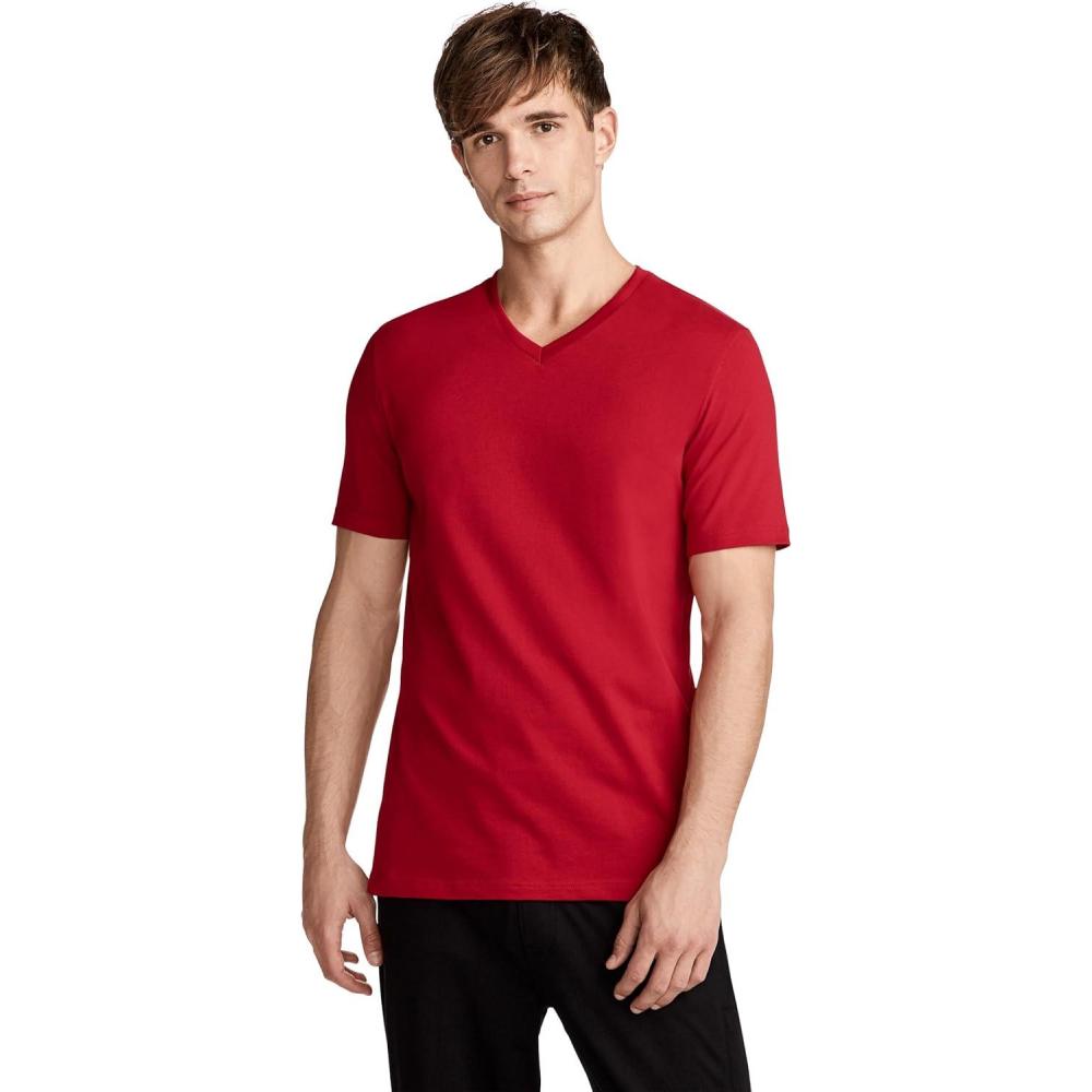 imageJockey Mens Casualwear Made2Fit VNeck TShirtRadiant Red